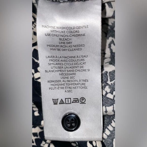 Anthropologie Maeve Bettina in Black White Print Cotton Shirt Dress 2XL   AA11 - Picture 10 of 10